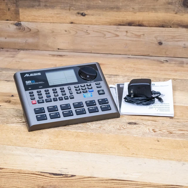 ALESIS SR18 DRUM Machine with Power Supply SR18 MIDI Rhythm Beat