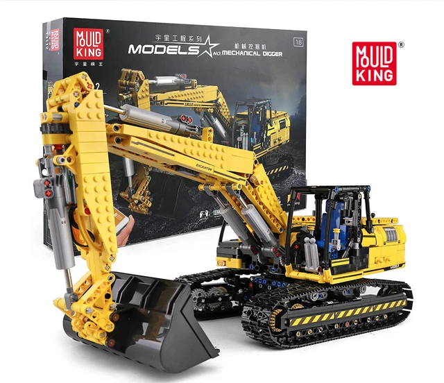 Mould King Traktor Baukasten - Fernsteuerbar Mit 3 Anhängern 1857 Teile