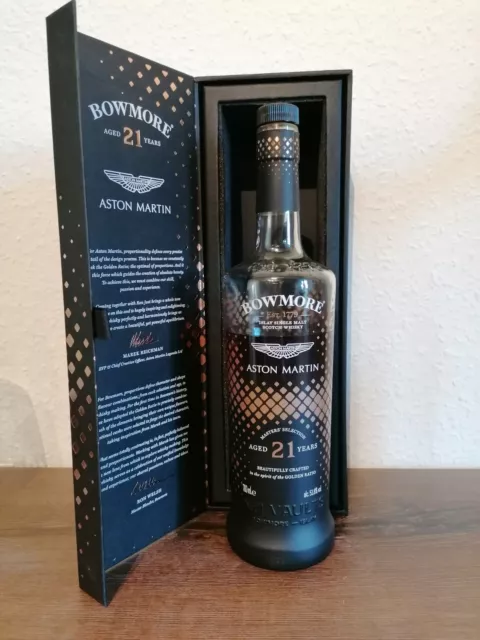Anbruchflasche Bowmore Aston Martin 21 Jahre Islay Single Malt Scotch Whisky RAR