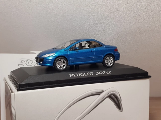 Modèle Réduit 1/43 Peugeot 307 CC Coupé Cabriolet Bleu 2003 Par NOREV - Neuf