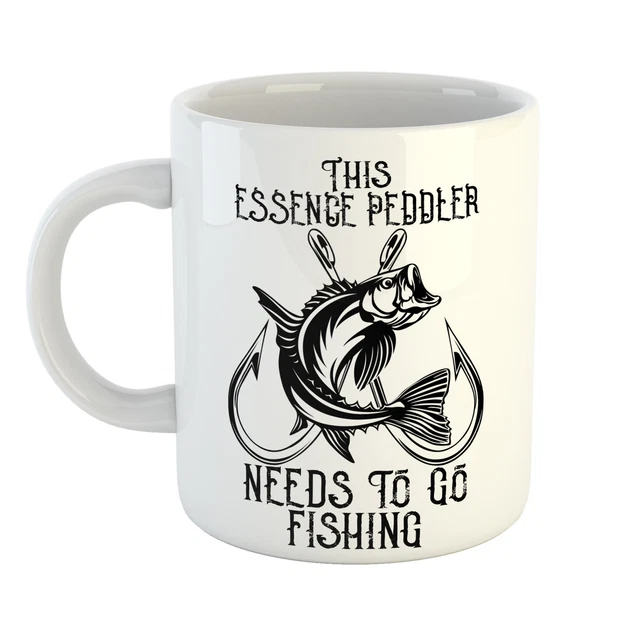 Personalised This  Essence Peddler Needs To Go Fishing Mug Awesome Unique Gift