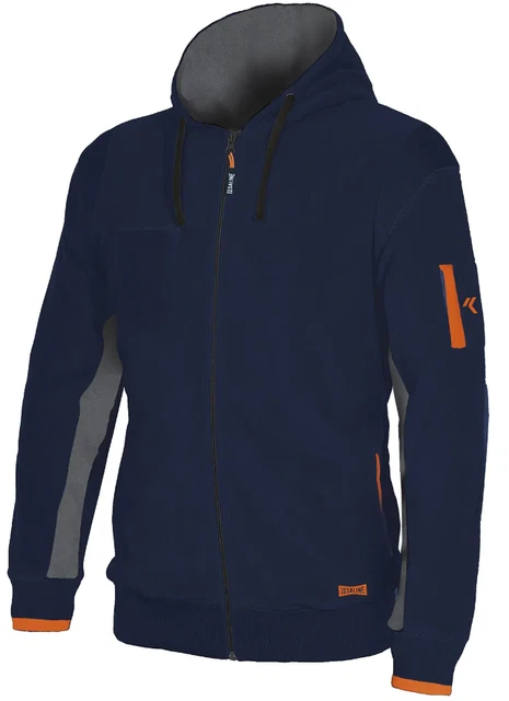 Felpa da Lavoro in Pile Uomo ISSA LINE con Cappuccio Zip Intera Maglia Invernale 13