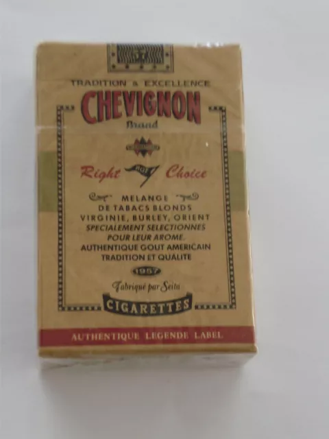 Ancien paquet de cigarettes Chevignon pour collection uniquement 3