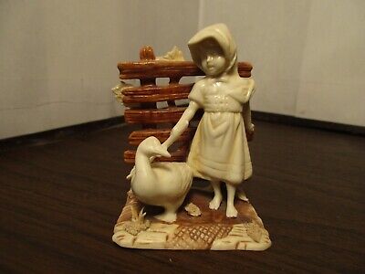 Vintage Porcelain Figurine Girl and Goose - Germany - 4807