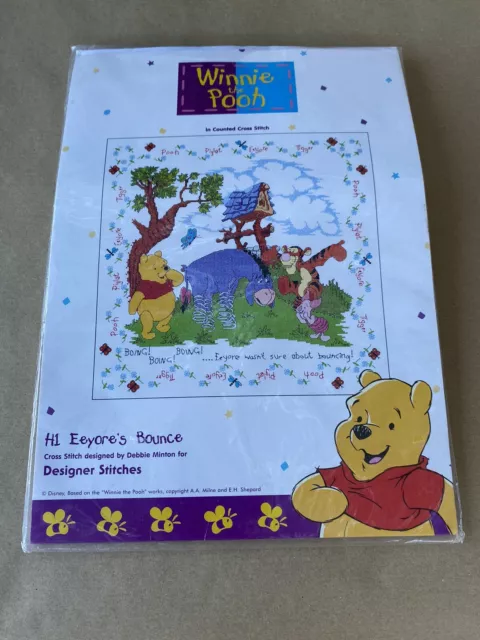 Winnie The Pooh Counted Cross Stitch Kit Eeyore’s Bounce Designer Stitches 14 Ct