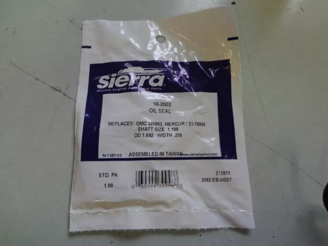 Sierra Marine Oil Seal # 18-2002