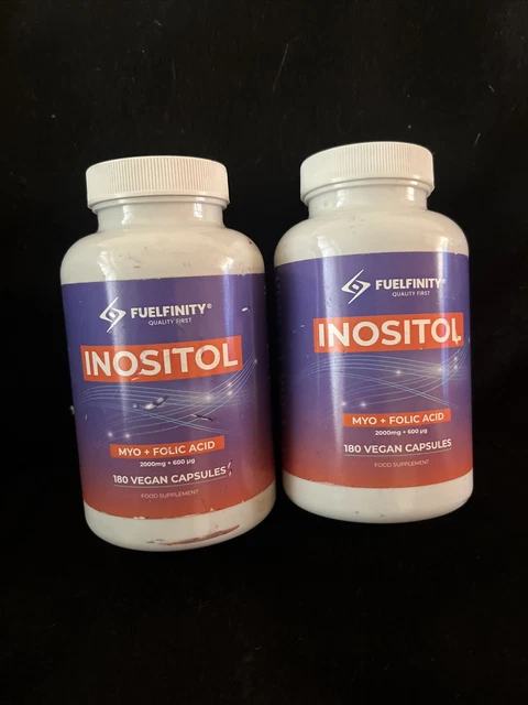 MYO-INOSITOL & FOLIC Acid 2000mg Inositol 180 Capsules PCOS and ...