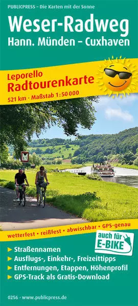 Weser-Radweg, Hann. Münden - Cuxhaven | deutsch