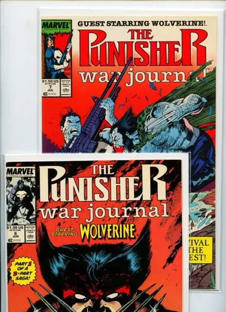 The Punisher War Journal #6 and #7 Marvel Comics 1989 Lot of 2 Books