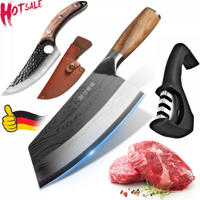 japanisches Küchenmesser Neu Handgeschmiedet Ausbeinmesser Kochmesser Hackmesser