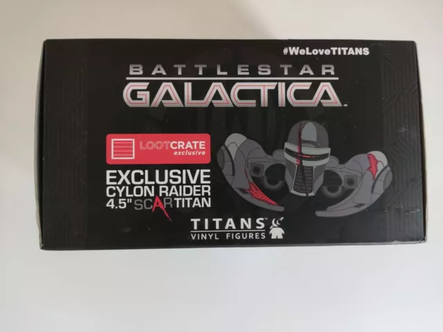 Battlestar Galactica Cylon Raider 4.5'' SCAR TITAN Vinyl Figure Space Ship Toy 2