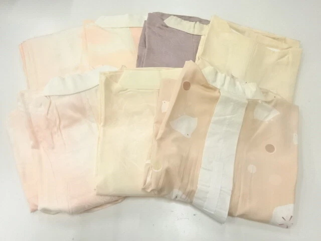 35977# Japanese Kimono / Antique Juban / Set Of 7