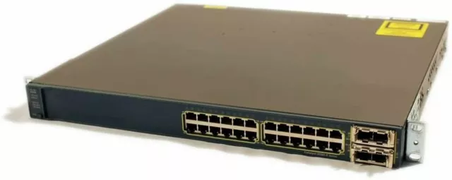 Cisco Catalyst 3560 WS-C3560E-24PD-S 24-Port PoE Switch Used