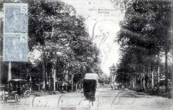 SAIGON - CPA Précurseur - VUE ANIMEE DE LA RUE BLANSUDE