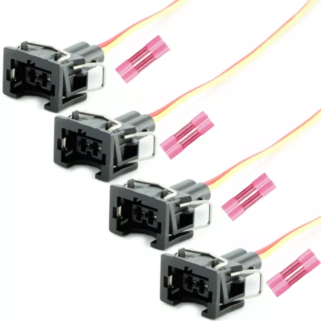 4x Einspritzdüsen Ersatz Stecker Kabel Einspritzventil passend für EV1 037906240