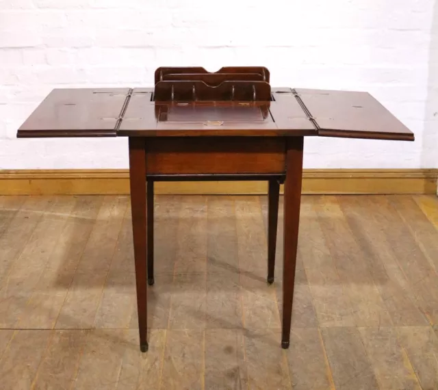 Antique Mahogany envelope folding writing desk - side table