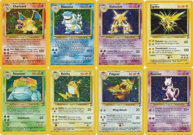 Pokemon cards Base set 2 RARE HOLO Blastoise, Alakazam, Charizard, Venusaur etc