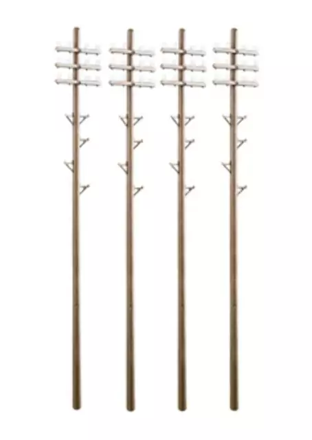 Peco LK-747 O Gauge Telegraph Poles (Pack 4)