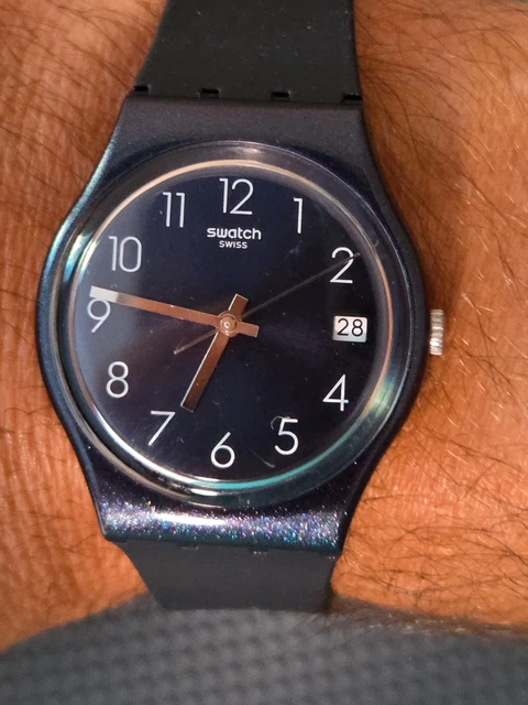 VINTAGE 1989 SWATCH Gent Sandy Mountain Neon GG105 watch  display picture 2