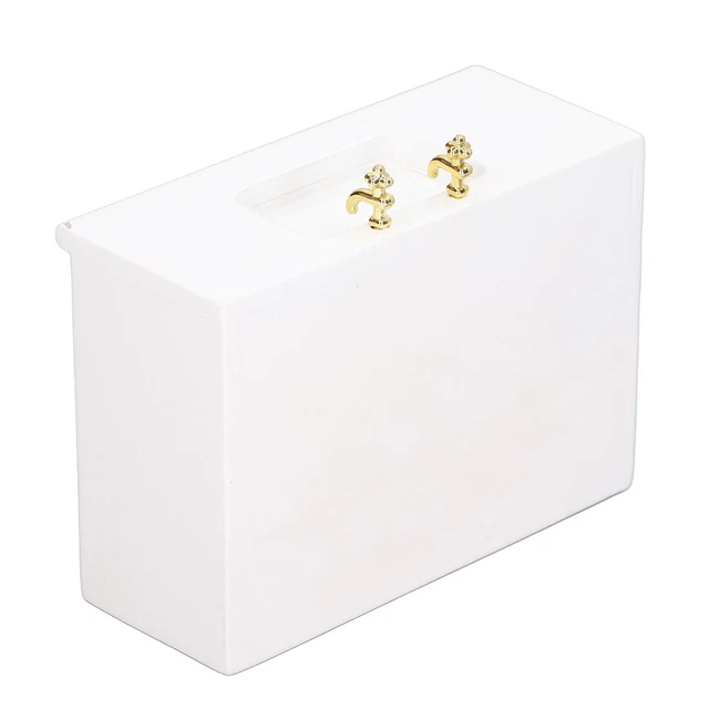 CASA BAMBOLE VINTAGE Sala Da Pranzo Armadio In Legno Con Stoviglie In Miniatura EUR 11,52 - Foto 10