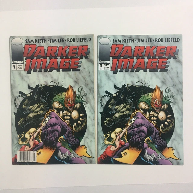 Darker Image #1 Newstand & Direct Market Issue Lot Liefeld Jim Lee The Maxx 1993