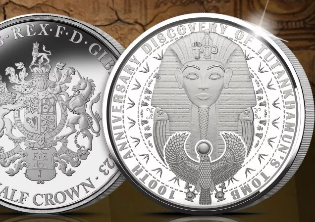 2023 Discovery of King Tutankhamun Gibraltar Half Crown BU Encapsulated