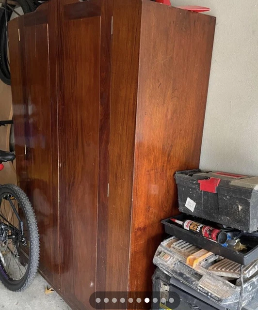 Rare Large antique Mahogany double wardrobe