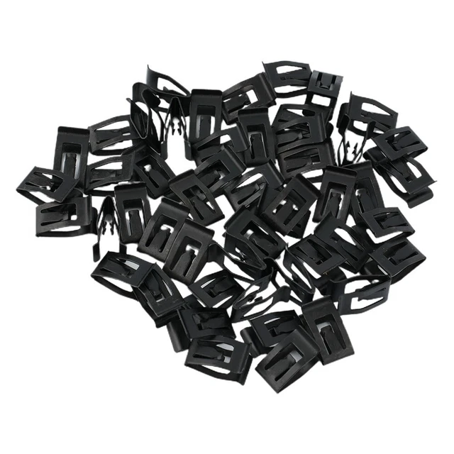 50* - Black Car Console Dash Dashboard Trim Metal Retainer Rivet Fastener Clips 50* - Black Car Console Dash Dashboard Trim Metal Retainer Rivet Fastener Clips