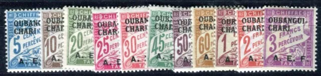 OUBANGUI PORTO 1928 Yvert TT 1-11 * SATZ TADELLOS (F3875