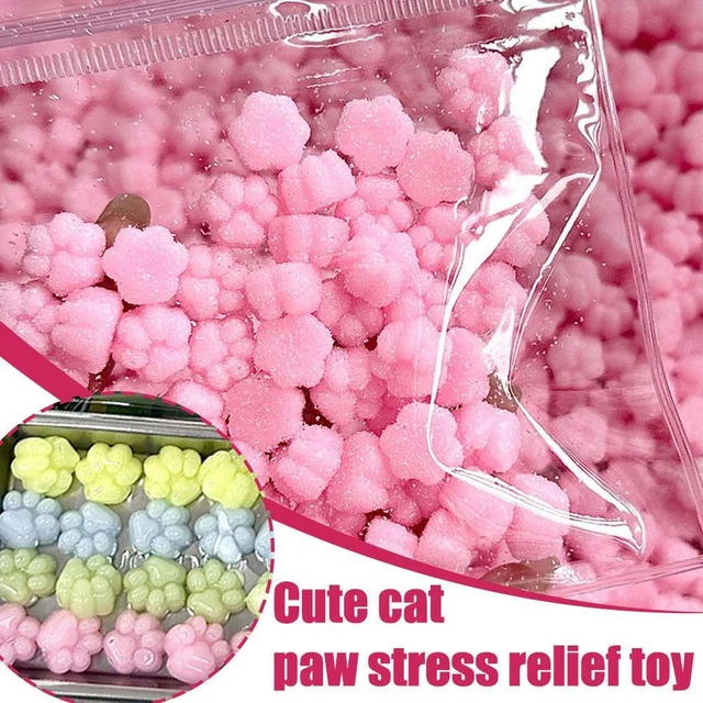 Jouet Anti-Stress Patte De Chat - Squishy Ultra Doux à Presser Pour Adultes Et Enfants - Lot De 1 (7x6,5 Cm)