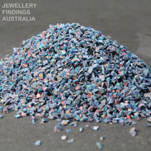 Black Fire Crushed Opal Chips For Jewellery Inlays | Ring Making | Resin Art