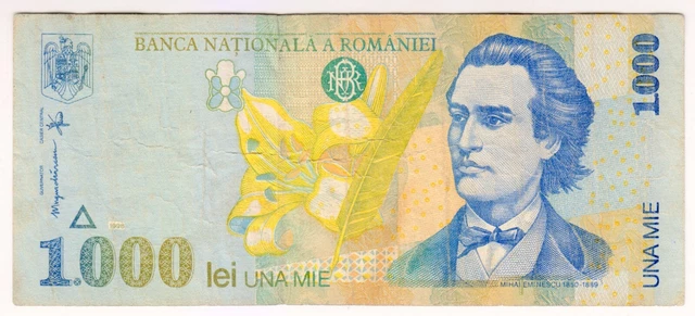 1998 Romania 1000 Lei 2770958 Paper Money Banknotes Currency