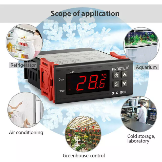 110V-220V STC-1000 All-Purpose Temperature Controller Thermostat Aquarium SensJY