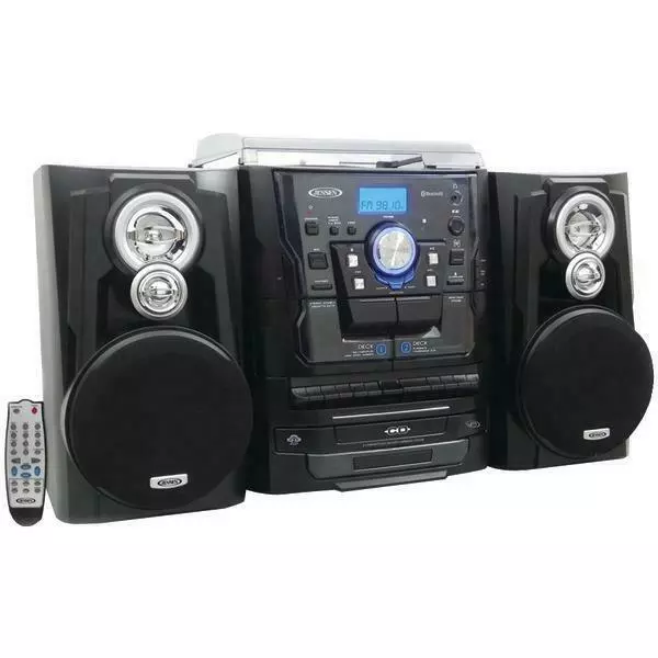 Jensen JMC-1250 Bluetooth Turntable/CD/Cassette/Radio Music Entertainment System