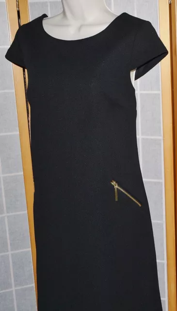 NEW Chetta B. Black Lined Knit Cap Sleeve Sheath Career~Cocktail Dress Sz. 10 2