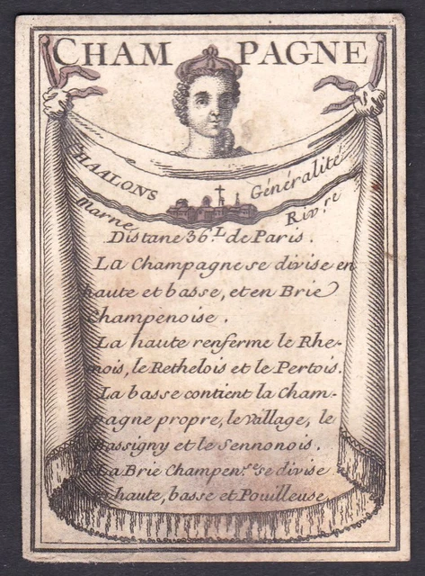 1780 Châlons-en-Champagne playing card carte a jouer Spielkarte cards cartes