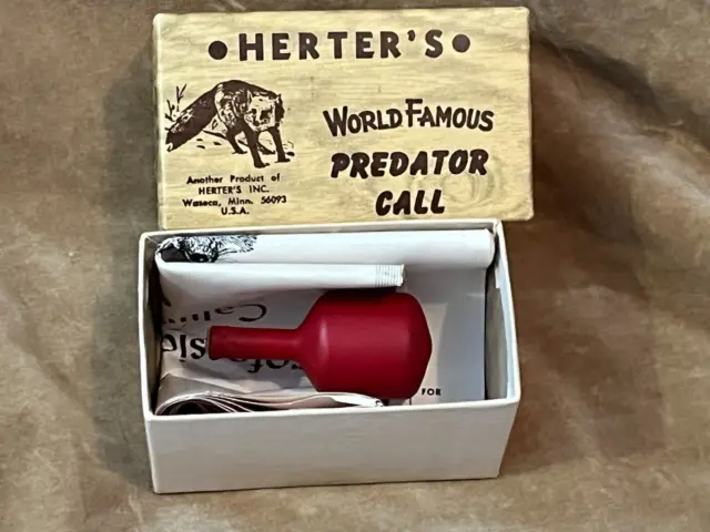 Super Rare HERTER'S Famous Predator Call STAGE TWO "B" Hand Operated with box