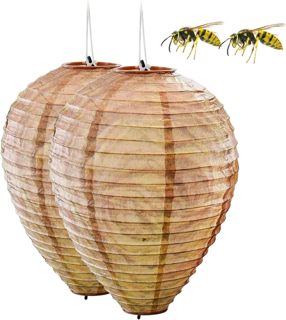 2x Artificial Wasp Nests, The Waspinator Nest Decoy, Hanging Territorial Insect