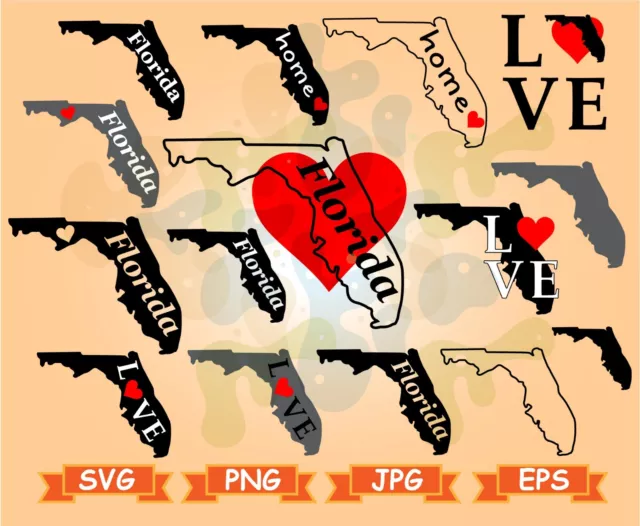 Florida state svg Florida svg Florida silhouette svg Florida vector Florida