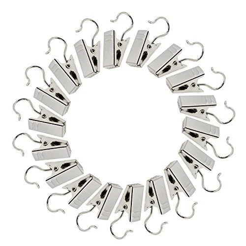 KEESIN Pinces à Rideaux en Acier Inoxydable Crochets de Suspension en Métal p...