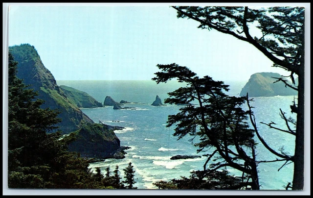 Postcard Oregon Coast Cape Mears Union Pacific RR  OR Y57