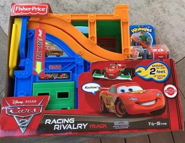 FISHER PRICE DISNEY Pixar Cars 2 Racing Rivalry Track Wheelies Target ...