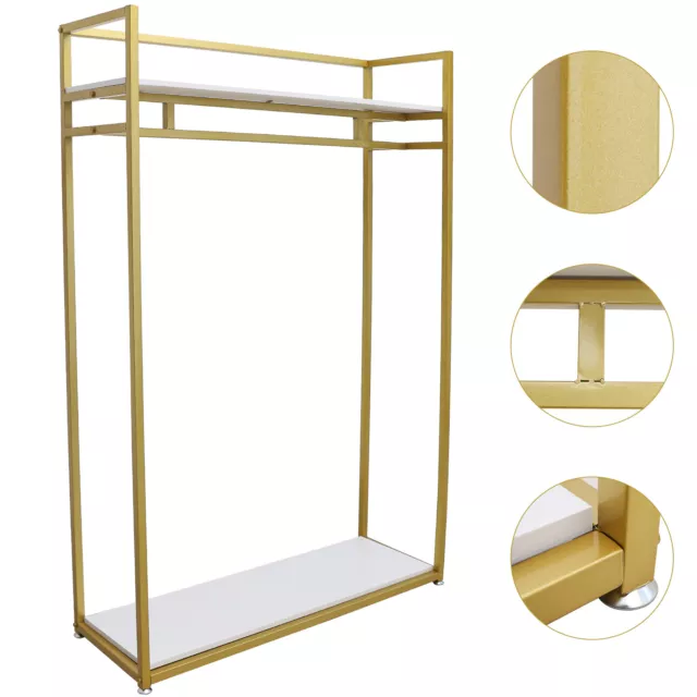 Garment Rack Clothes Hanger Clothes Closet Storage Iron Shelf Organizer Balcony