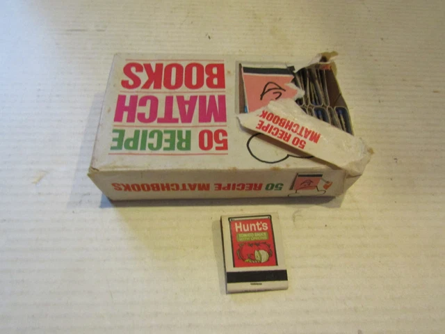 Vintage Lot Advertising Matches Matchbooks Hunts Tomato Sauce & Recipe Cover