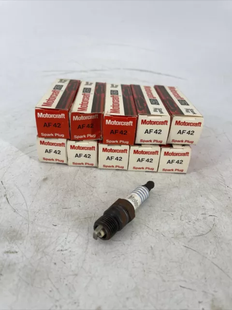 NEW OEM LOT OF 10 Ford MOTORCRAFT AF-42 Spark Plugs