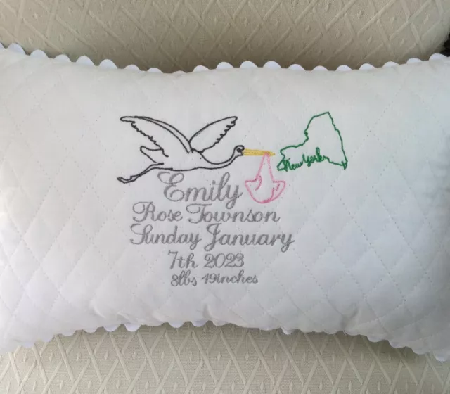 Personalized Baby Pillow. Birth Announcement Pillow. Boy & Girl Baby Pillow.