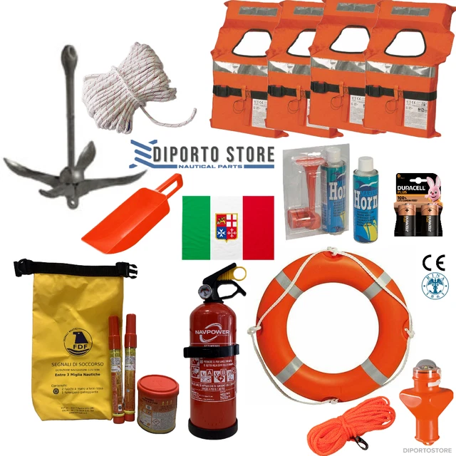 DOTAZIONI DI BORDO 2023 Kit Completo Per Navigazione Entro 3 Miglia 4 Persone EUR 249,90 DOTAZIONI DI BORDO 2023 Kit Completo Per Navigazione Entro 3 Miglia 4 Persone EUR 249,90