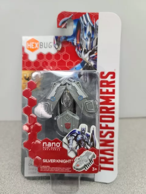 HEXBUG NANO TRANSFORMERS -  Silver Knight  - Damaged Box - Sealed