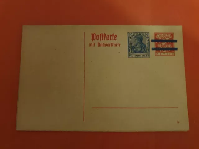 Allemagne - Entier postal du Bayern surchargé avec réponse, non circulé - D 374