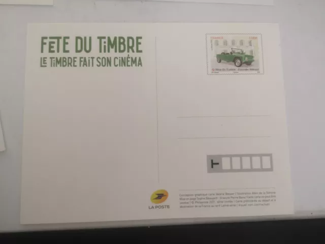 Méhari Citroën- Carte et enveloppe fête du timbre 2021 2